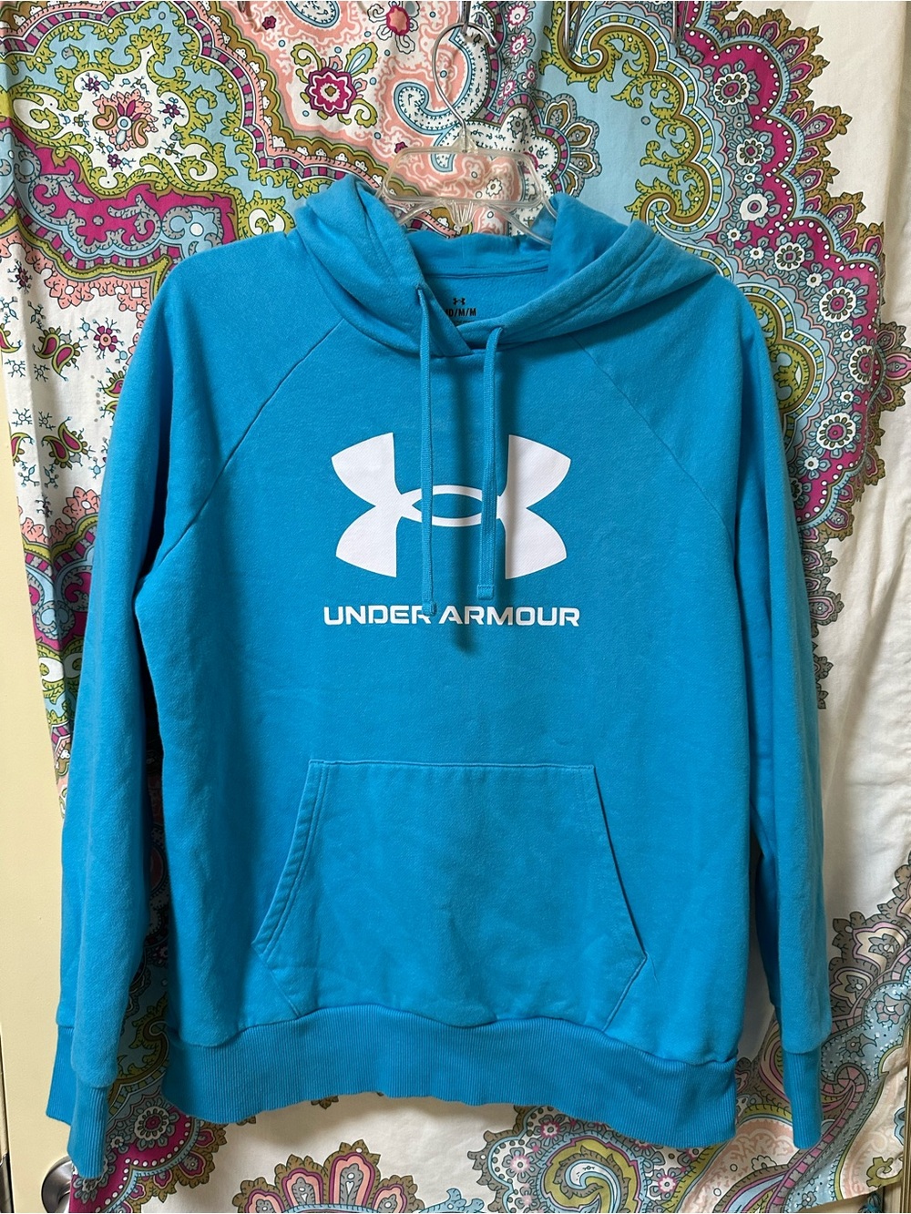 Under Armour Teal Blue Logo Hoodie